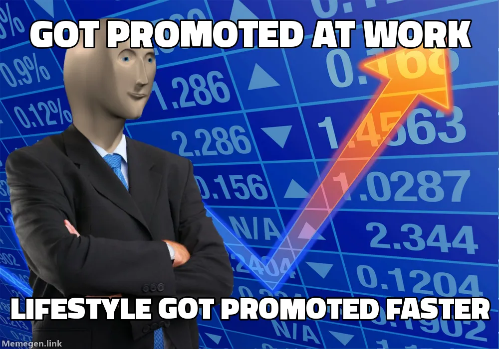 Lifestyle inflation growing faster than the salary of a new employee.